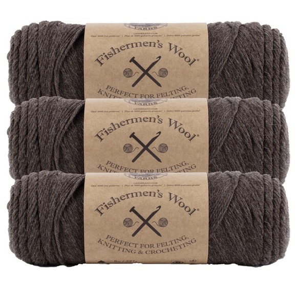 lion brand Other - (3 Pack) Lion Brand Yarn 150-126K Fishermen's Wool Yarn Nature's Brown BRAND NEW
